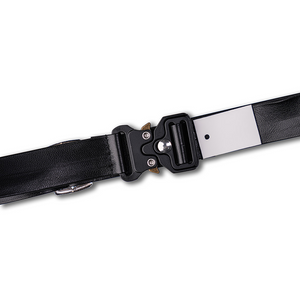 Wuthering Waves Chisaki Cosplay Costume, black PU leather belt with metal buckle.