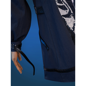 Wuthering Waves Chisaki Cosplay Costume, there is a black PU leather strap on the cuffs.