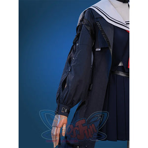 Wuthering Waves Chisaki Cosplay Costume, the sleeves have some openwork sections.