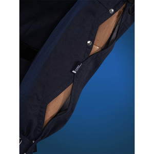 Wuthering Waves Chisaki Cosplay Costume, the sleeves have some metal buckle and barcode decoration.