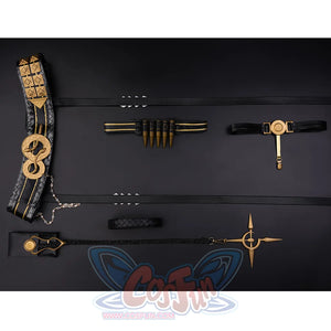 Wuthering Waves Gabrielle Cosplay Costume, includes thigh straps, belt assembly and armlet assembly.