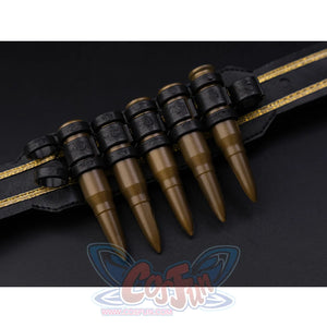 Wuthering Waves Gabrielle Cosplay Costume, thigh strap with bullet ornaments.