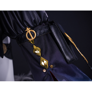 Wuthering Waves Gabrielle Cosplay Costume, a gold metal decoration on the left decoration.