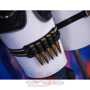 Wuthering Waves Gabrielle Cosplay Costume, thigh strap with bullet ornaments.