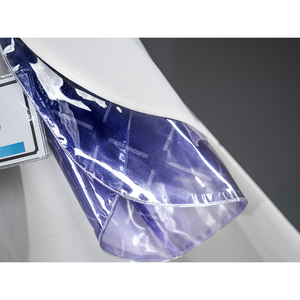 Mornye cosplay costume purple gradient sleeve detail with shiny satin fabric and white trim edges