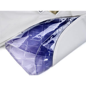 Mornye cosplay sleeve interior purple to ling-purple gradient pattern with white trim detail