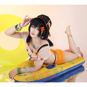 The set has rich accessories, including black hats, black and red headdresses, unique design necklace, green bracelet, and leg rings on the ankles.