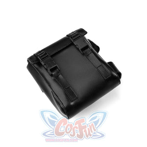 Zoey Cosplay Costume, black PU leather arm bag with two buckle.