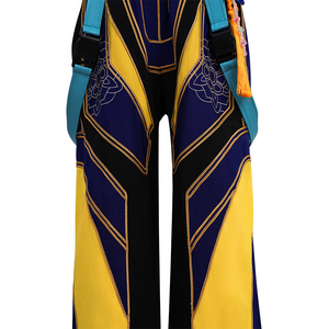 Zoey Cosplay Costume, the pants also have floral patterns on both sides.