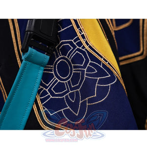 Zoey Cosplay Costume, the pants also have floral patterns on both sides.