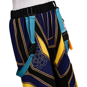 Zoey Cosplay Costume, the pants were decorated with a lot of gold thread.