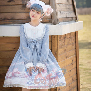 Snow Fox Lolita Long Sleeve Dress