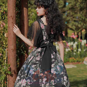 Rose of French Elegant Summer Lolita Short-sleeved Dress