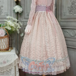 Spring Elegant Embroidered Lolita High Waist Skirt