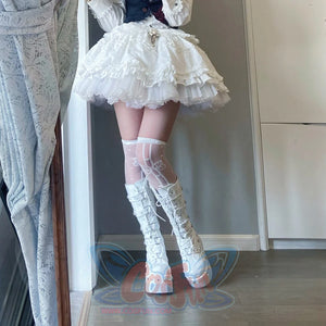 Original Spice Girl Lolita Round Toe Thick Soled Boots