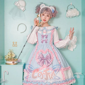 Sweet High Waist Lolita Jumper Skirt Sets