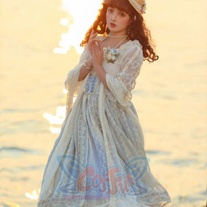 Spring Elegant Embroidered Lolita High Waist Skirt