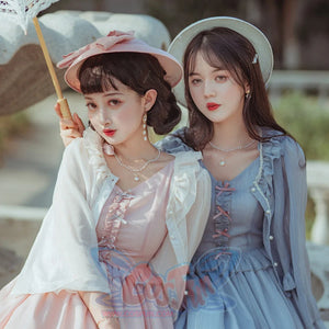 Elegant Lolita Lace Long Sleeve Sunscreen Shirt - cosfun