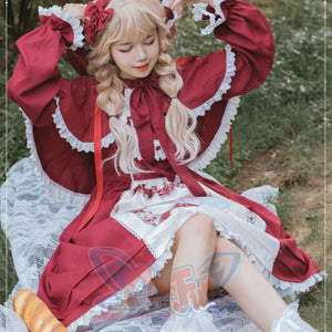 Little Red Riding Hood Sweet And Lovely Lolita Jumper Skirt S22812