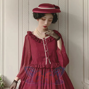 Elegant Lolita Lace Long Sleeve Sunscreen Shirt - cosfun