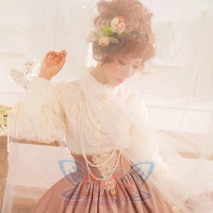 Elizabeth Elegant and Vintage Lolita Long Sleeve Shirt - cosfun
