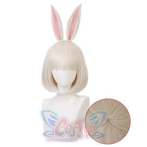Beastars Haru Cosplay Wigs White Rabbit Bob Hair C00141