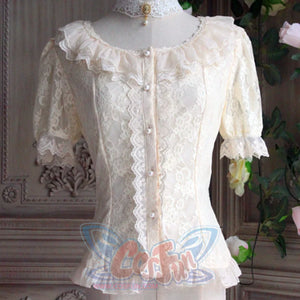 The Poem of Roses Elegant Lolita Short Sleeve Shirt - cosfun