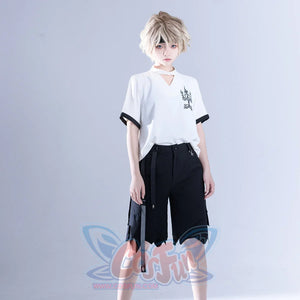 Vintage Gothic Straight Irregular Slim Shorts S22483