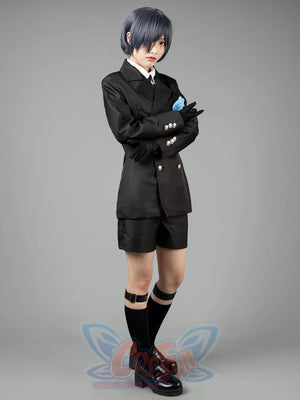 Black Butler Ciel Phantomhive Cosplay Costumes Funeral Outfit Mp004170