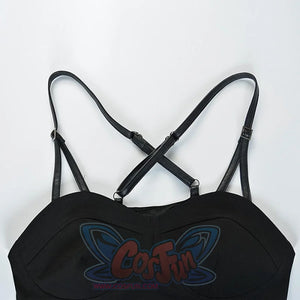 Black Tulle High Waist Sleeveless Slip Dress