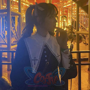 Black White Collage Dark Gothic Stretch Dress Kawaii Cool Girl