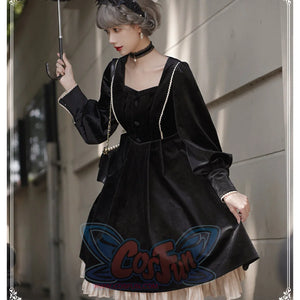 Elegant Autumn Winter Lolita Long-sleeved Dress