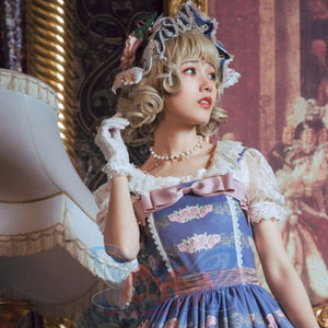 The Poem of Roses Elegant Lolita Short Sleeve Shirt - cosfun