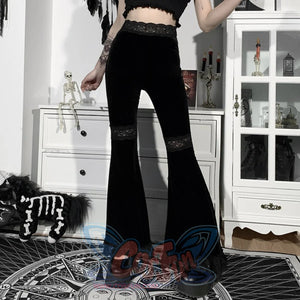 New Style Lace High Waist Trumpet Pants S22922