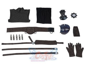 Final Fantasy VII Rebirth FF7R Cloud Strife cosplay full set gathers metallic shoulder armor and finger claws over a.