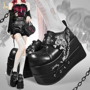 Original Cool Lolita Round Toe Thick Soled Shoes S22645 Black / 34