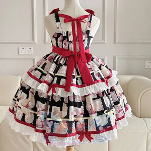 Sweet and Lovely Cake Lolita Jumper Skirt
