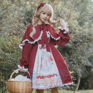 Little Red Riding Hood Sweet And Lovely Lolita Jumper Skirt S22812 / S
