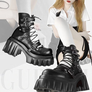 Original Spice Girl Cool Lolita Thick Soled Shoes S22655 Genuine Leather / 35