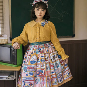 American Style Vintage Daily Lolita Skirt - cosfun