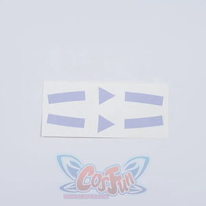 Genshin Impact Citlali Whispers of Stars and Smoke cosplay costume adhesive purple geometric shapes.