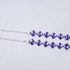 Genshin Impact Citlali Whispers of Stars and Smoke cosplay costume waist ornaments string purple square gem-like accents.