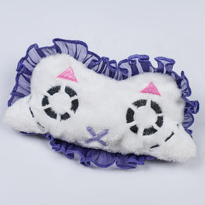Genshin Impact Citlali Whispers of Stars and Smoke cosplay costume eye mask piece traces purple frills around white plush.