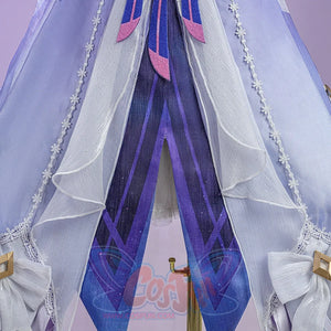 Genshin Impact Citlali Whispers of Stars and Smoke cosplay costume layers shimmering chiffon over dark patterned fabric.
