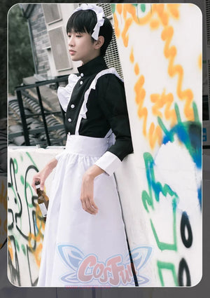 Coffee Big Man Maid Cute Gay Lolita Cross-Dressing Cosplay Costume Costumes