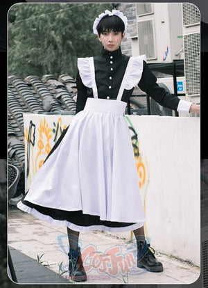 Coffee Big Man Maid Cute Gay Lolita Cross-Dressing Cosplay Costume Costumes