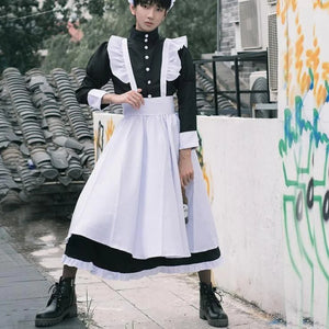 Coffee Big Man Maid Cute Gay Lolita Cross-Dressing Cosplay Costume Costumes
