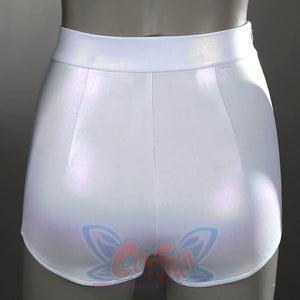 KPop Demon Hunters HUNTR/X Rumi Cosplay Costume What It Sounds Like White Stage Outfit N09540 Costumes