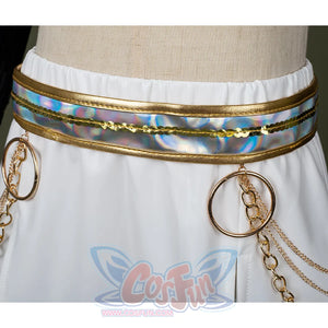HUNTR/X Kid Zoey cosplay costume belt, it's make of golden PU leather and sequins