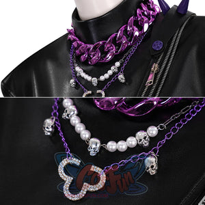 Rumi Cosplay Costume KILLER Black Suit chains cosplay accessories